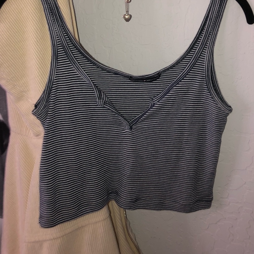 Brandy Melville Striped Crop Top